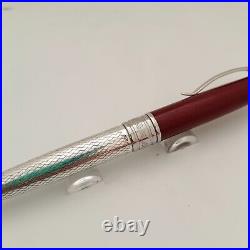 Marlen sterling silver 925 Maroon Cap Ballpoint Pen