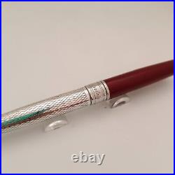 Marlen sterling silver 925 Maroon Cap Ballpoint Pen