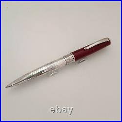 Marlen sterling silver 925 Maroon Cap Ballpoint Pen