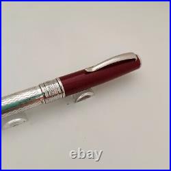 Marlen sterling silver 925 Maroon Cap Ballpoint Pen