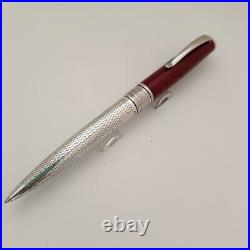 Marlen sterling silver 925 Maroon Cap Ballpoint Pen