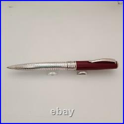 Marlen sterling silver 925 Maroon Cap Ballpoint Pen