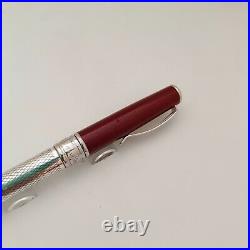 Marlen sterling silver 925 Maroon Cap Ballpoint Pen