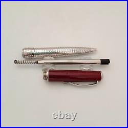 Marlen sterling silver 925 Maroon Cap Ballpoint Pen