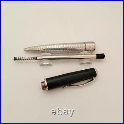 Marlen sterling silver with Green Lacquerd Cap Ballpoint Pen Made in italy