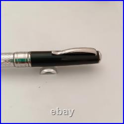 Marlen sterling silver with Green Lacquerd Cap Ballpoint Pen Made in italy