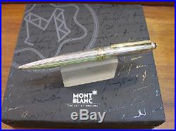 Meisterstuck Montblanc Solitaire M1648 Ball Point Pen Sterling Silver New