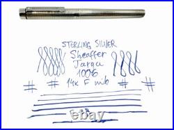 Mint SHEAFFER TARGA 1006 STERLING SILVER Fountain Ballpoint Pen Set- 14k F Nib