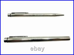Mint SHEAFFER TARGA 1006 STERLING SILVER Fountain Ballpoint Pen Set- 14k F Nib