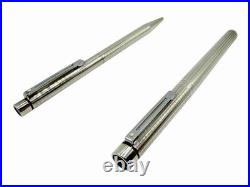 Mint SHEAFFER TARGA 1006 STERLING SILVER Fountain Ballpoint Pen Set- 14k F Nib