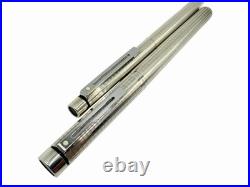 Mint SHEAFFER TARGA 1006 STERLING SILVER Fountain Ballpoint Pen Set- 14k F Nib