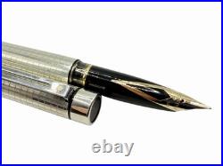 Mint SHEAFFER TARGA 1006 STERLING SILVER Fountain Ballpoint Pen Set- 14k F Nib