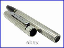 Mint SHEAFFER TARGA 1006 STERLING SILVER Fountain Ballpoint Pen Set- 14k F Nib