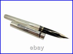 Mint SHEAFFER TARGA 1006 STERLING SILVER Fountain Ballpoint Pen Set- 14k F Nib
