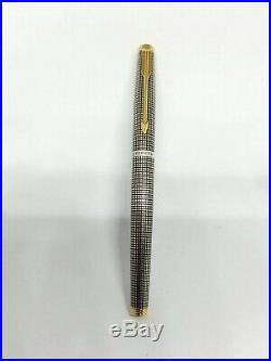 Mint Vintage Parker 75 Sterling Silver Fountain Pen 585 14K Gold F Nib USA