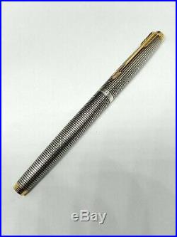 Mint Vintage Parker 75 Sterling Silver Fountain Pen 585 14K Gold F Nib USA