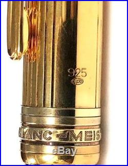 MontBlanc Sterling Silver 925 Vermeil Meisterstuck 164 Pinstripe Ballpoint Pen