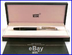 Mont Blanc Solitaire Fountain Pen Sterling Silver 11746 NEW #32704