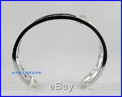 Montblanc 106421 Jewelry Sterling Silver Bangle Cabochon Star Quartz Bracelet
