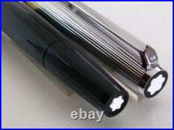 Montblanc 126 Fountain Pen 18K EF Nib Sterling Silver Cap