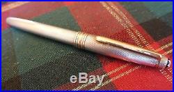 Montblanc 144 Solitaire Fountain Pen. 925 Sterling Silver Barley