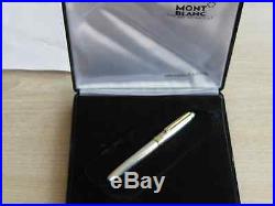 Montblanc 144s Sterling Silver Barley & Gold Fountain Pen New In Box Broad Pt