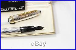 Montblanc 146 146SP LeGrand Sterling Silver Fountain Pen 18K Med nib Boxed