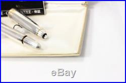 Montblanc 146 146SP LeGrand Sterling Silver Fountain Pen 18K Med nib Boxed