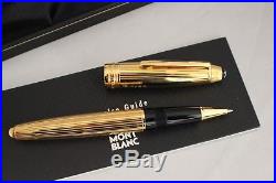 Montblanc 162 LeGrand Solitaire Sterling Silver Vermeil PS Rollerball Pen NEW
