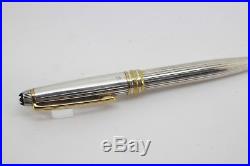 Montblanc 164 164SP Solitaire 925 Sterling Silver Pinstriped Ballpoint PEN