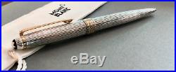 Montblanc 164 164SP Solitaire Sterling Silver Pinstriped Ballpoint PEN
