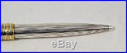 Montblanc 164 164SP Solitaire Sterling Silver Pinstriped Ballpoint PEN Engraved