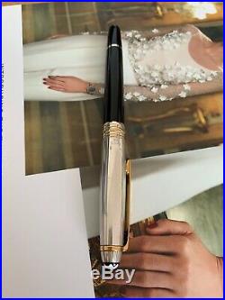 Montblanc 18k Gold Meisterstück Solitaire Doue Sterling Silver 144 Fountain Pen