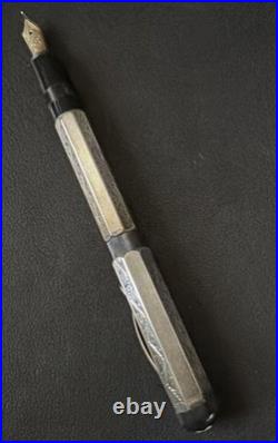 Montblanc 1992 Sterling Silver Lorenzo De Medici LE Fountain Pen 0608/4810