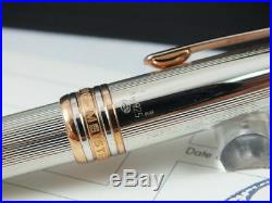 Montblanc 75th Anniversary 164 Sterling Silver Rose Gold Ball Point Pen