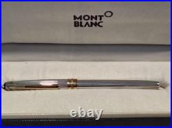 Montblanc 925 sterling silver & gold pen w pop-off top superb condition NOS VHF