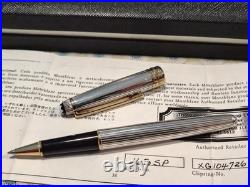 Montblanc 925 sterling silver & gold pen w pop-off top superb condition NOS VHF