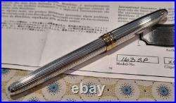 Montblanc 925 sterling silver & gold pen w pop-off top superb condition NOS VHF