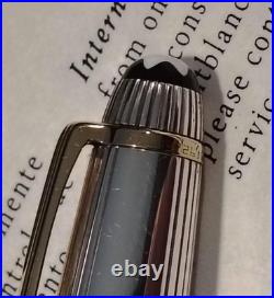 Montblanc 925 sterling silver & gold pen w pop-off top superb condition NOS VHF