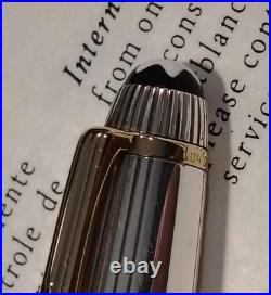 Montblanc 925 sterling silver & gold pen w pop-off top superb condition NOS VHF