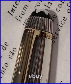 Montblanc 925 sterling silver & gold pen w pop-off top superb condition NOS VHF