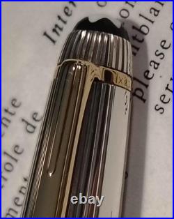 Montblanc 925 sterling silver & gold pen w pop-off top superb condition NOS VHF