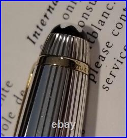 Montblanc 925 sterling silver & gold pen w pop-off top superb condition NOS VHF