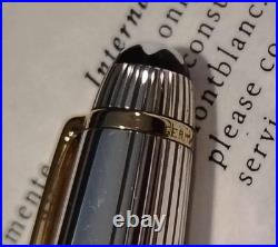 Montblanc 925 sterling silver & gold pen w pop-off top superb condition NOS VHF