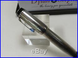 Montblanc Boheme Bleu sterling silver barley fountain pen RARE + box