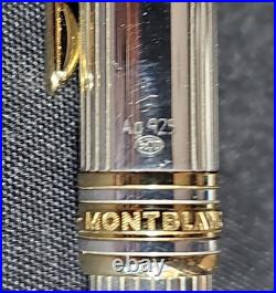 Montblanc Classic 163 Rollerball Pen SOLID 925 Sterling Silver Pinstripe Germany