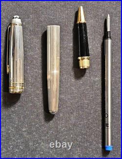 Montblanc Classic 163 Rollerball Pen SOLID 925 Sterling Silver Pinstripe Germany