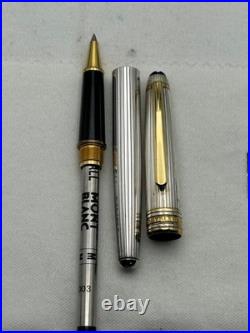 Montblanc Classic Solitaire Sterling Silver 163 Rollerball Pen-Read description