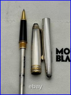 Montblanc Classic Solitaire Sterling Silver 163 Rollerball Pen-Read description