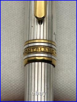 Montblanc Classic Solitaire Sterling Silver 163 Rollerball Pen-Read description